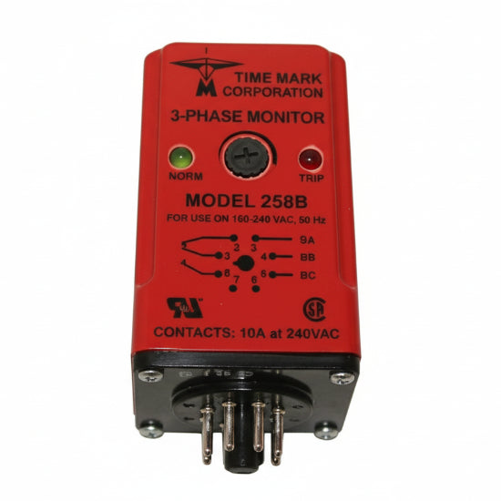Time Mark Corp. 3-Phase Monitor 258B-240VAC - nyparts.shop